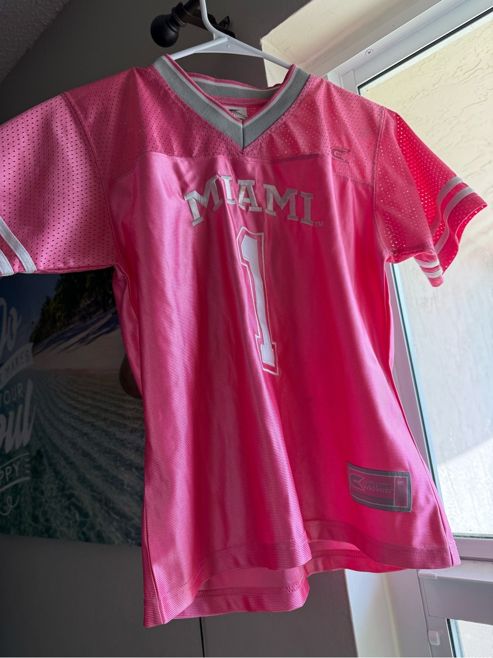 Colosseum Pink Miami #1 Women's Short Sleeve Jersey